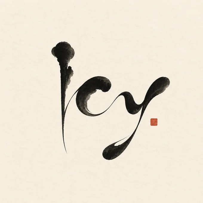 Icy 水墨书法 Logo